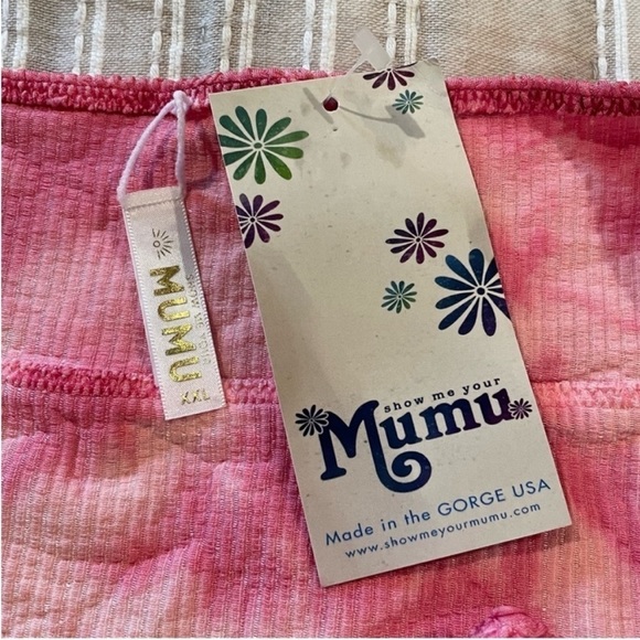 Show Me Your Mumu Del Rey Bikini Bottoms in Pink Tie Dye Scrunch XXL NWT - Picture 5 of 9